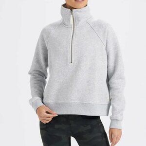 Vuori Restore Half Zip Pullover Heathered Light Gray